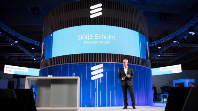El presidente de Ericsson, Borje Ekholm, en el MWC de Barcelona de 2019.
