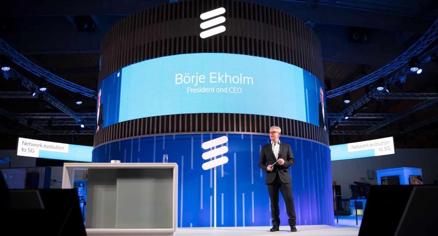 El presidente de Ericsson, Borje Ekholm, en el MWC de Barcelona de 2019.