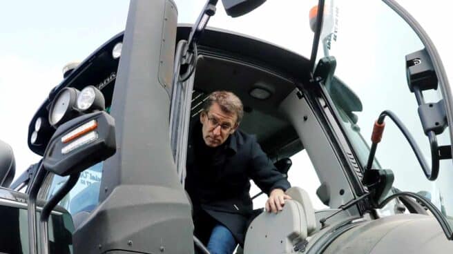Alberto Núñez Feijoo, este lunes en Galicia antes de anunciar la convocatoria electoral.