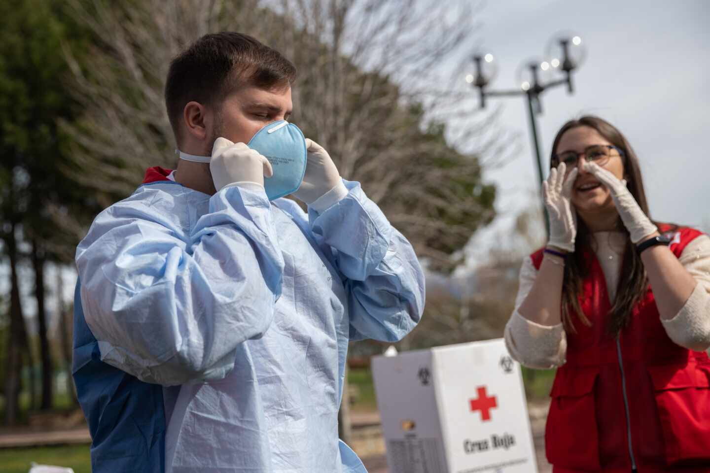 Cruz Roja se prepara para intervenir durante la crisis del coronavirus SARS-CoV-2