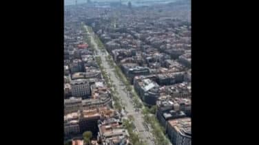 Vídeo: una Barcelona totalmente desierta vista desde un helicóptero