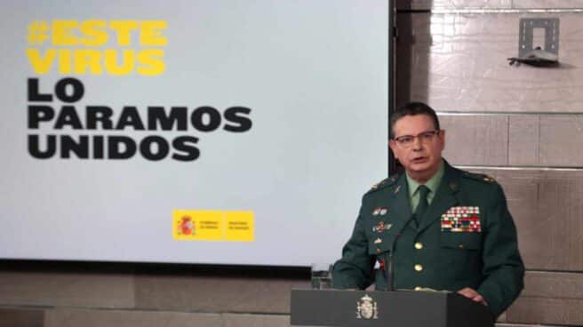 CEÑA El DAO de la Guardia Civil, Laurentino Ceña, en una comparecencia informativa reciente en el Palacio de la Moncloa.