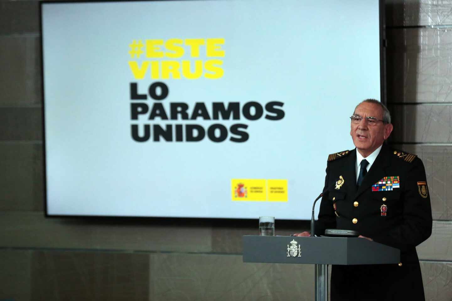 El comisario principal José Ángel González, DAO de la Policía Nacional, en una comparecencia del comité técnico de gestión de la crisis.