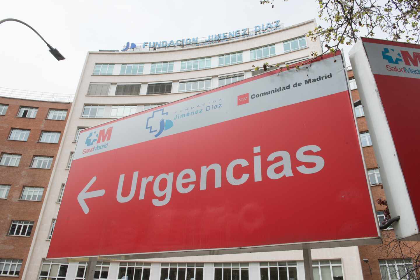 Fachada del centro hospitalario Fundación Jiménez Díaz, en Madrid.