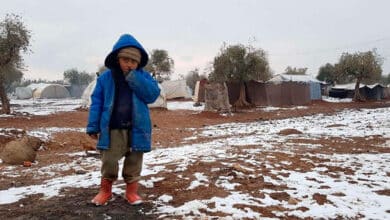 Nieva bajo las bombas en Siria