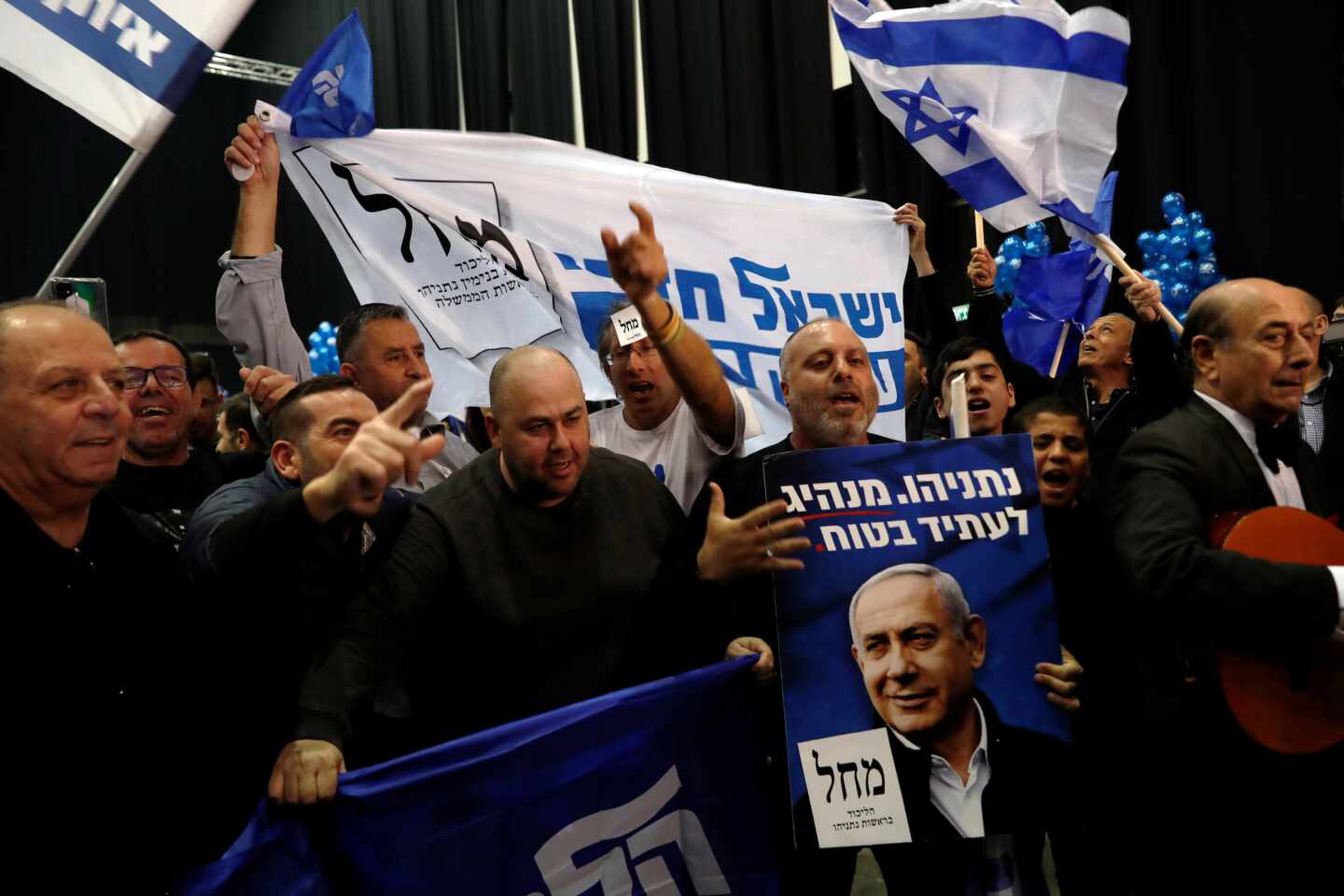 Seguidores de Netanyahu celebran victoria