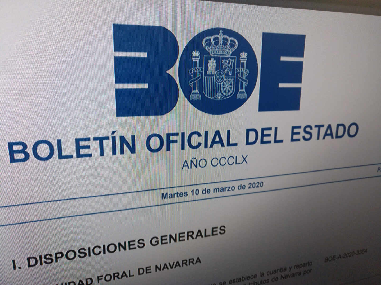 El Boletín Oficial del Estado.
