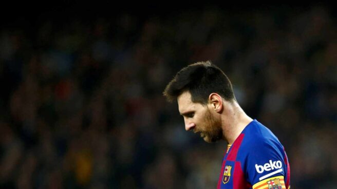 Lionel Messi, durante el último clásico disputado en el Camp Nou