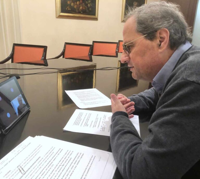 Torra pide apoyo a Europa en contra de la gestión de Sánchez en la crisis de coronavirus