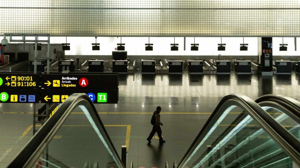 El aeropuerto de Barcelona-El Prat esta semana.