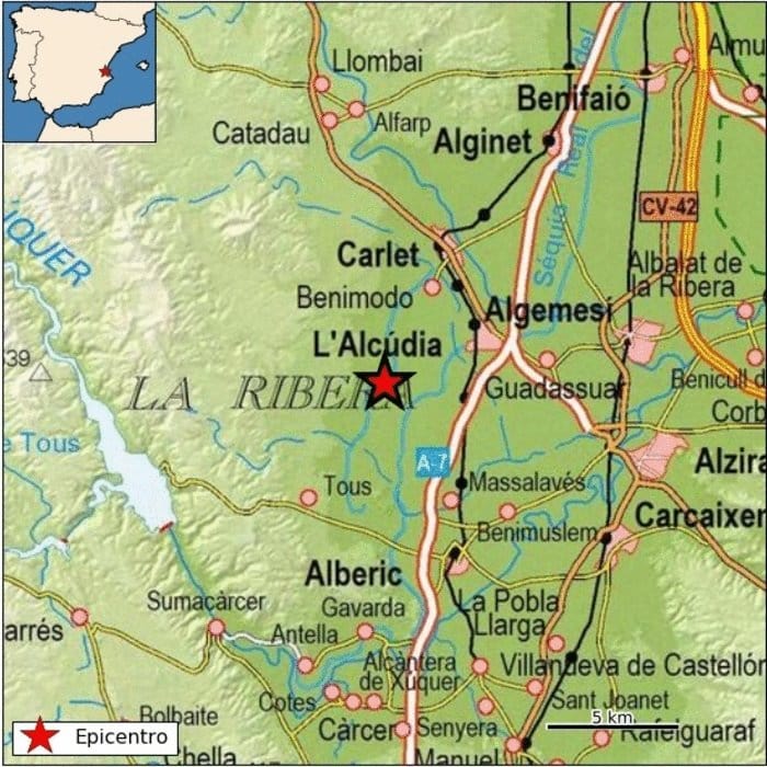 Registrado un terremoto de magnitud 3 al oeste de Higueras (Castellón)