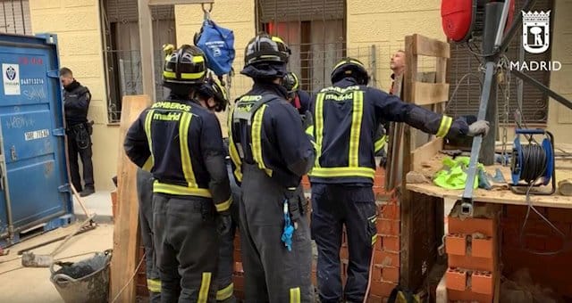 Muere en Madrid un obrero sepultado por un derrumbe cuando trabajaba