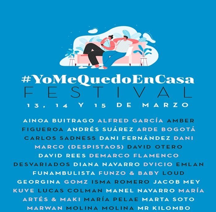 Rozalén, Marwan, Rayden y Andrés Suárez, en el festival 'Yo me quedo en casa'