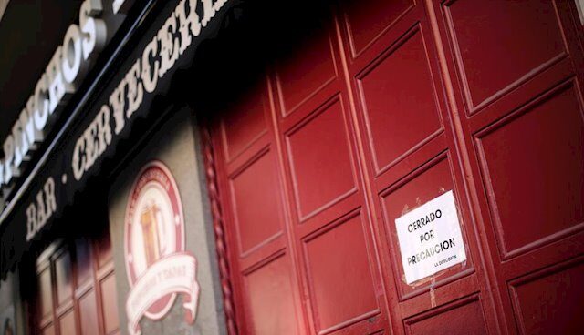 Un restaurante cerrado en Madrid.