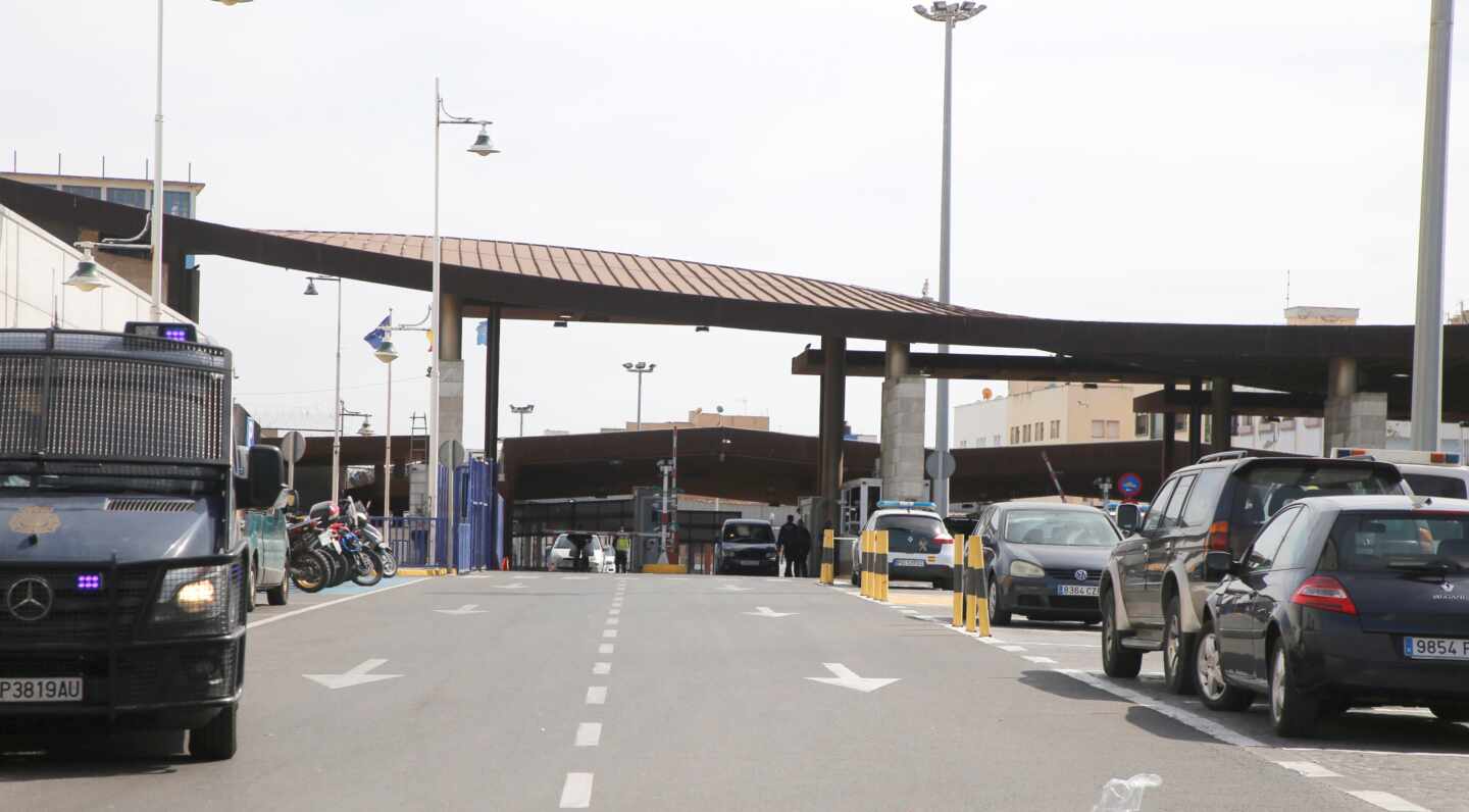 Frontera entre España y Marruecos en Melilla.