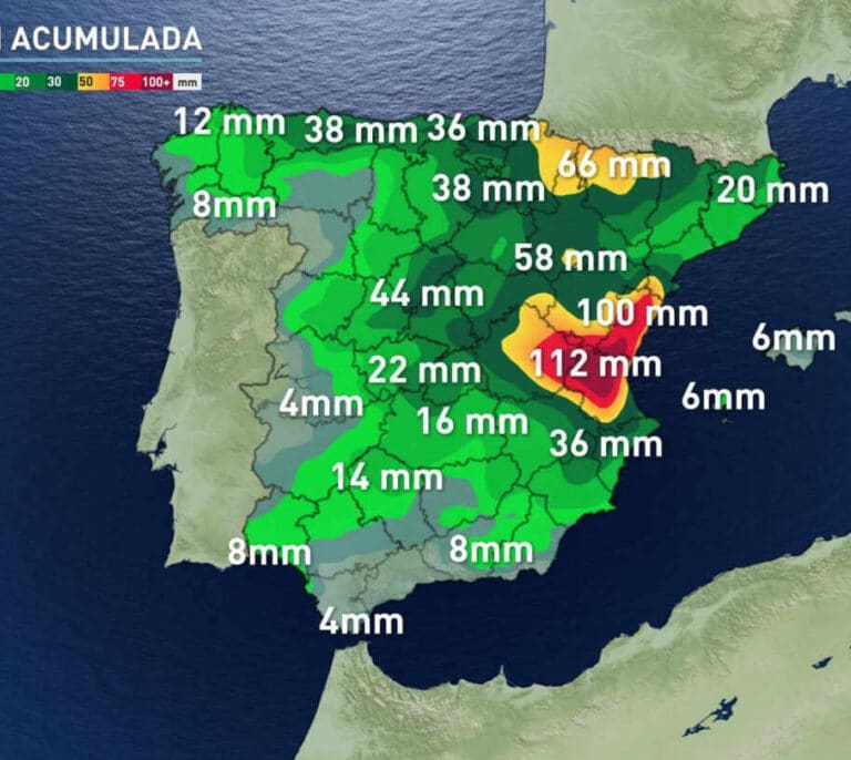Una DANA podría afectar el norte y este peninsular a partir del lunes