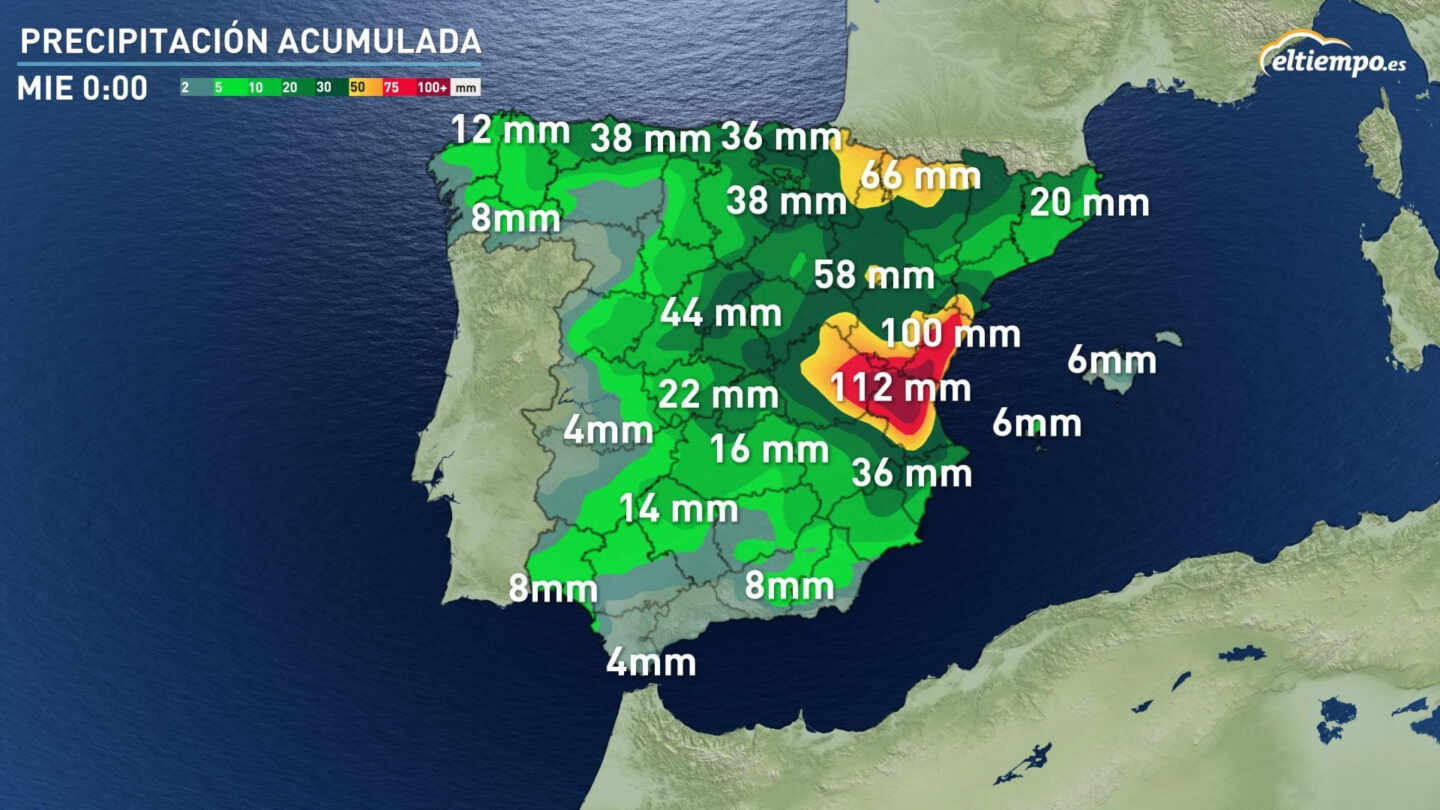 Una DANA podría afectar el norte y este peninsular a partir del lunes