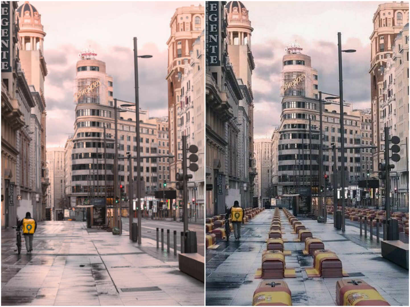 Condenan a Vox por la foto de los ataúdes en la Gran Vía durante el confinamiento