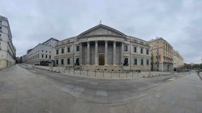 El Congreso de los Diputados durante el estado de alarma.