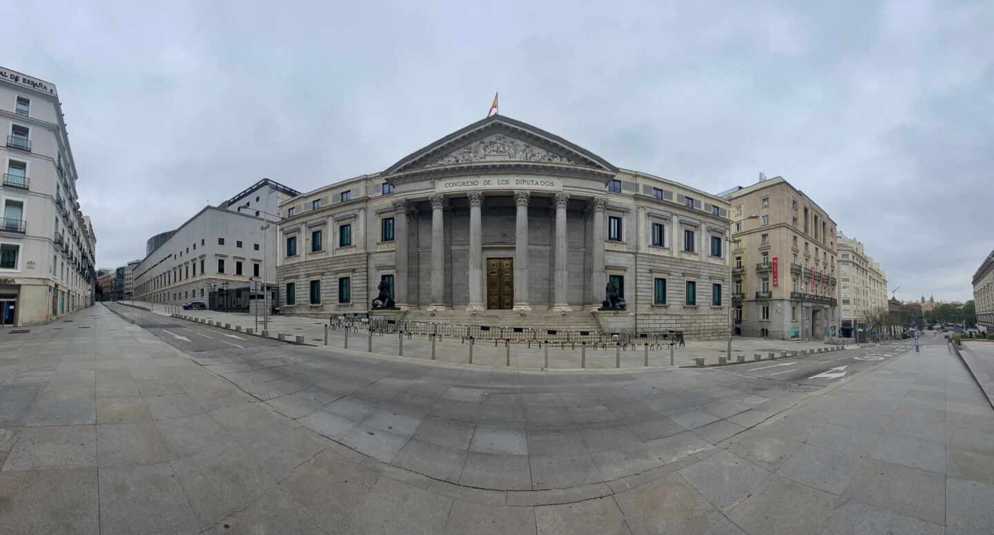 El Congreso de los Diputados durante el estado de alarma.