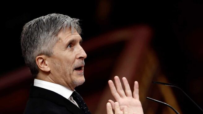 El ministro del Interior, Fernando Grande-Marlaska, durante su comparecencia en el Congreso este miércoles.