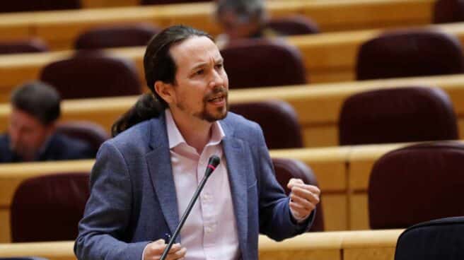 Marlaska justifica las críticas de Iglesias: "No ha habido falta de respeto al poder judicial" El vicepresidente Pablo Iglesias, en una comparecencia en el Senado.