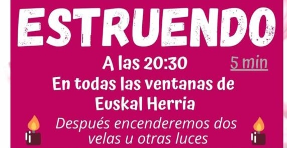 Cacerolada en recuerdo a los operarios sepultados en Zaldibar hace 60 días