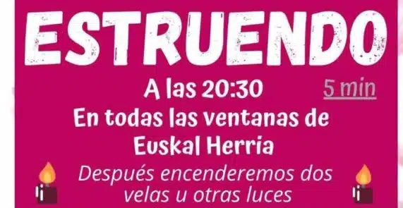 Cacerolada en recuerdo a los operarios sepultados en Zaldibar hace 60 días