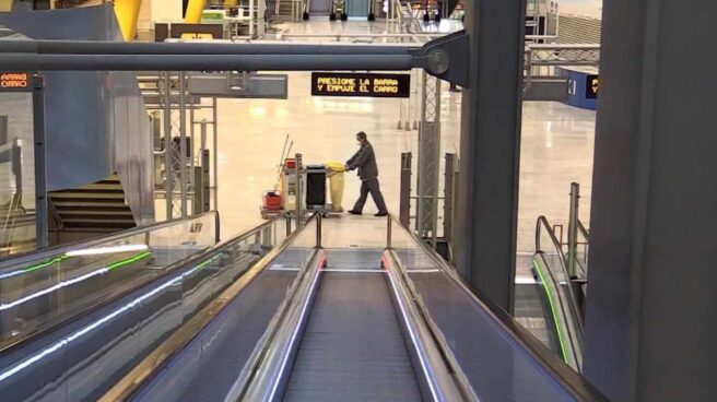 El aeropuerto de Barajas sin pasajeros por el estado de alarma.