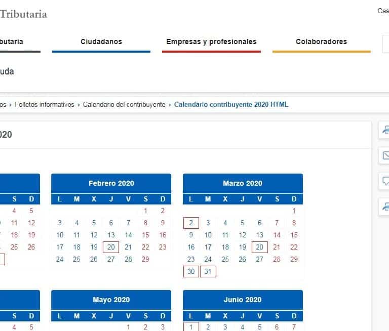 Calendario fiscal en tiempos de coronavirus. Así quedan finalmente los plazos