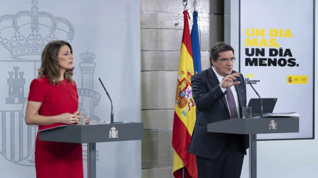 Comparecencia de Yolanda Díaz y José Luis Escrivá.
