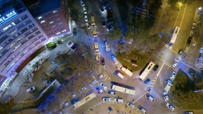 Imagen tomada por un dron de la Policía Municipal de Madrid.