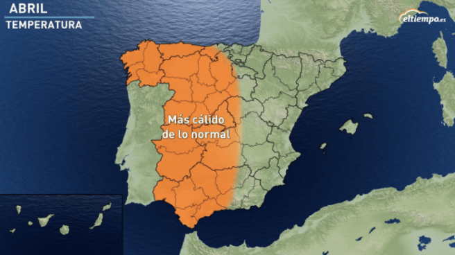 Mapa temperaturas abril