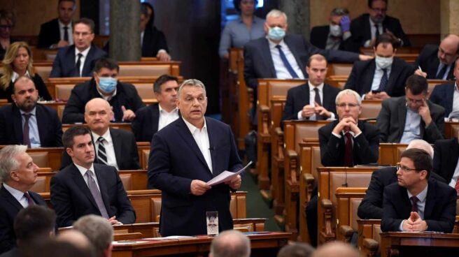Viktor Orban, en el Parlamento húngaro.