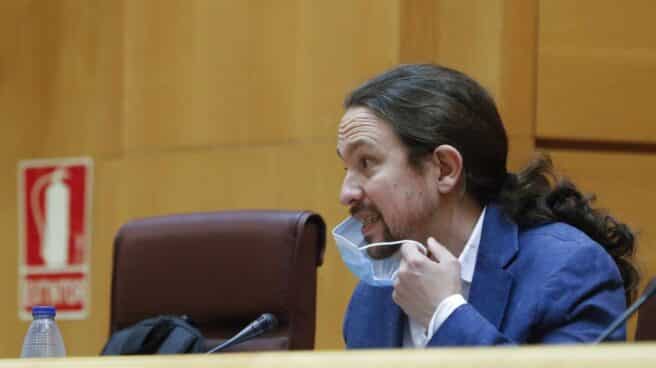 El vicepresidente Pablo Iglesias comparece ante el Senado.