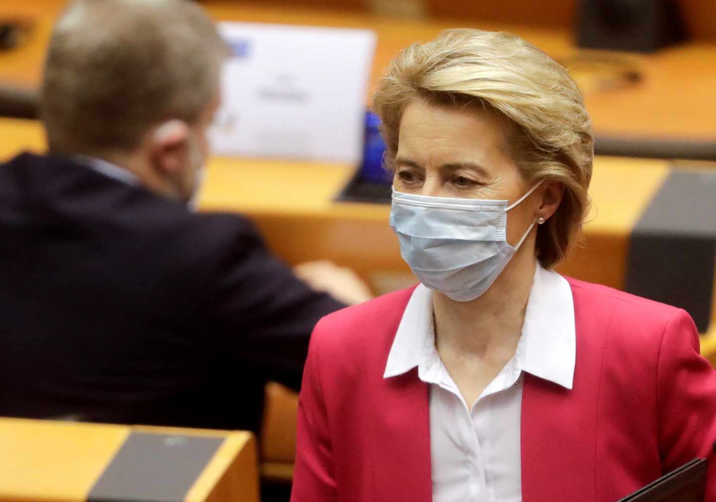 La presidenta de la Comisión Europea, Ursula von der Leyen, en el Parlamento Europeo.