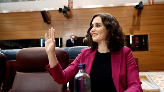 Isabel Díaz Ayuso, en la Asamblea de Madrid.