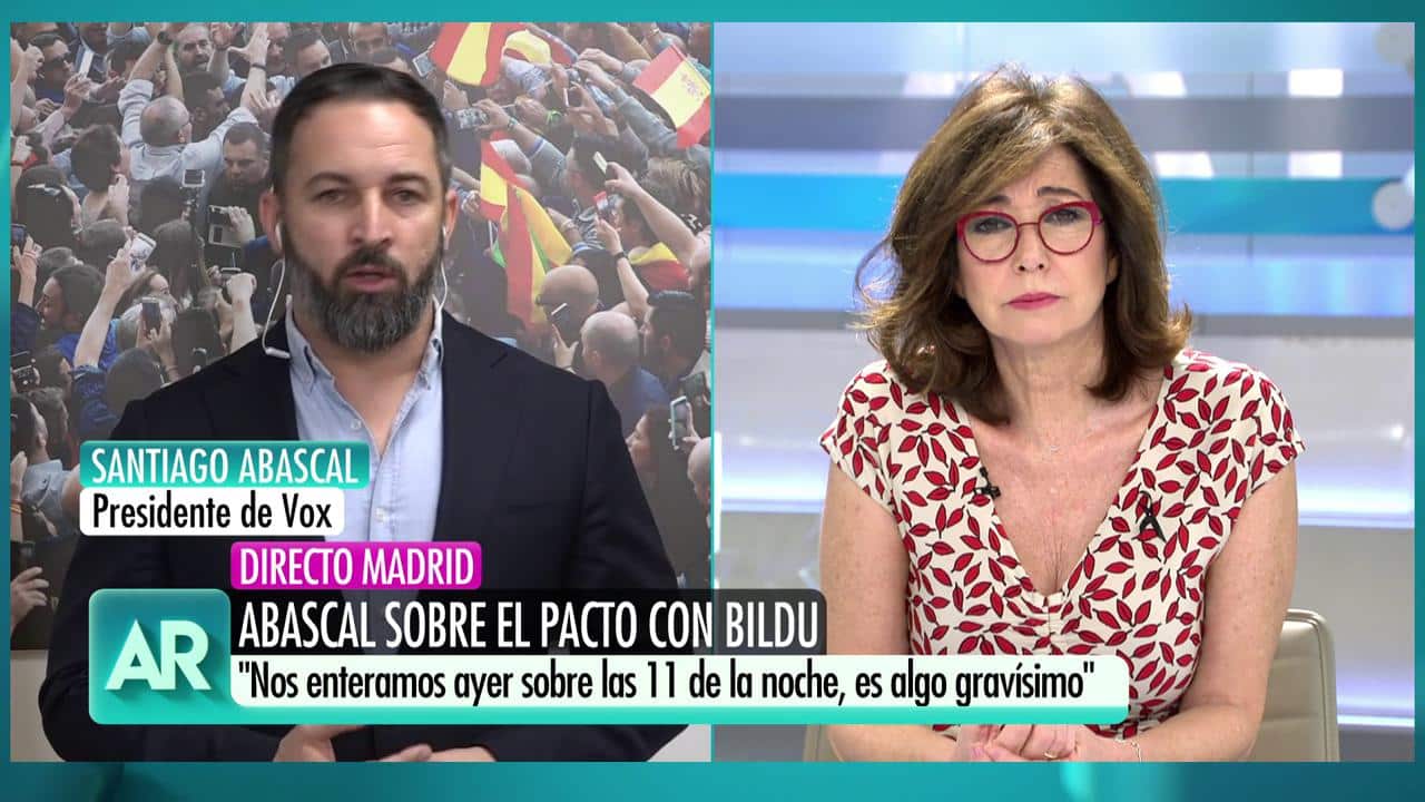 Abascal cree que el acuerdo con Bildu demuestra que Sánchez está "dispuesto a todo" por su "ambición de poder"