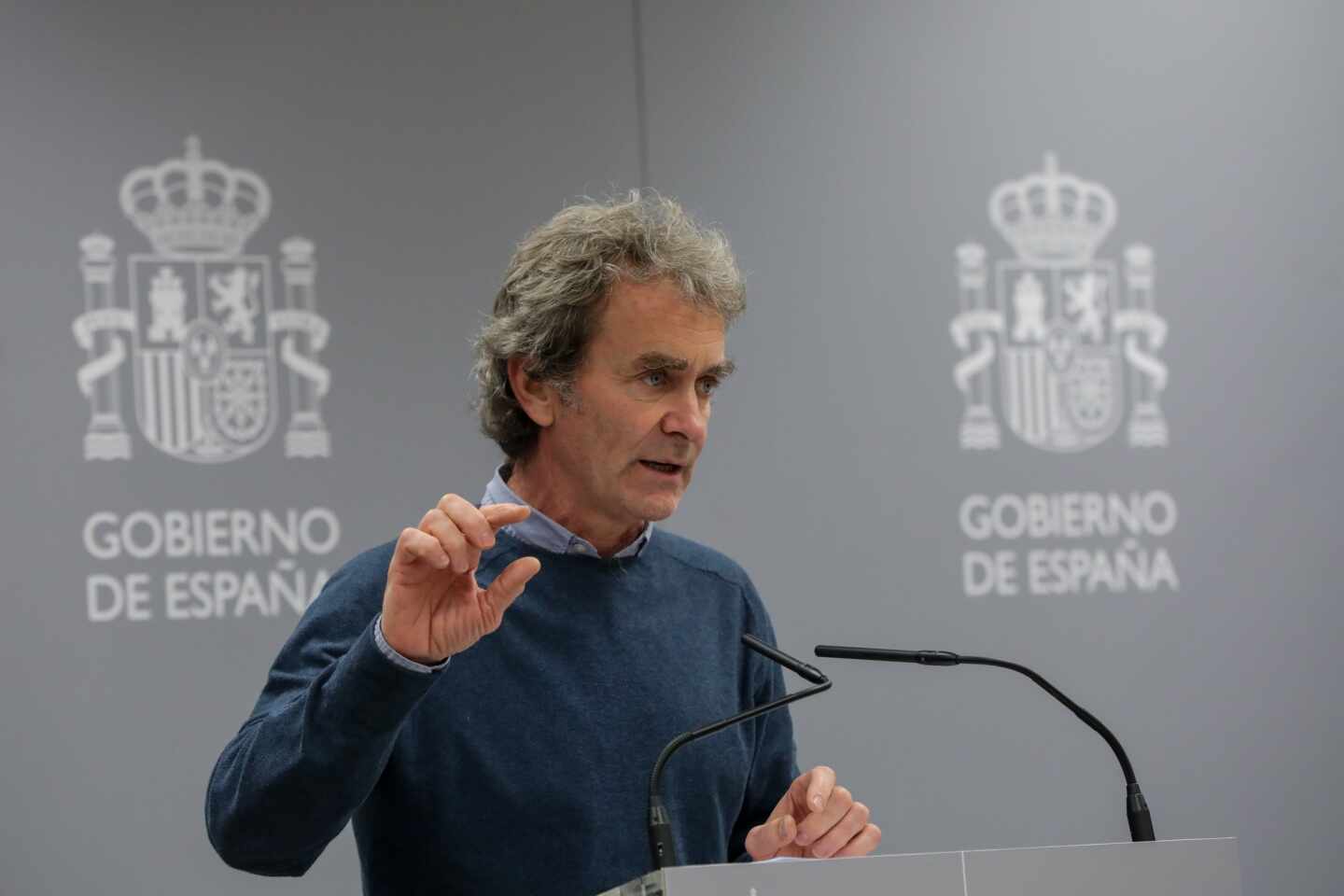 Fernando Simón, director del Centro de Coordinación y Emergencias Sanitarias, en una comparecencia informativa.