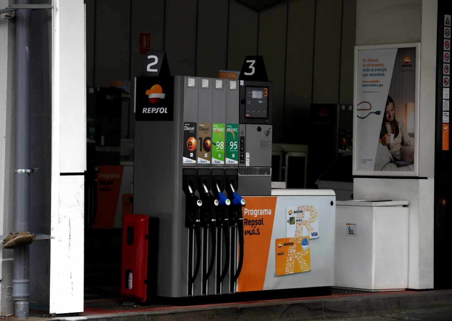 Gasolinera de Repsol en Madrid.