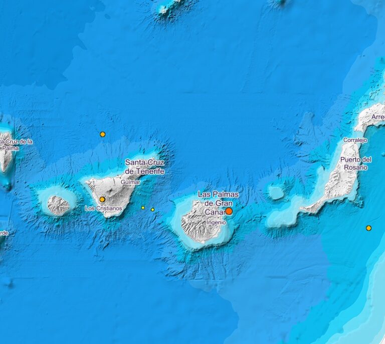Detectados ocho movimientos sísmicos en Canarias durante la madrugada