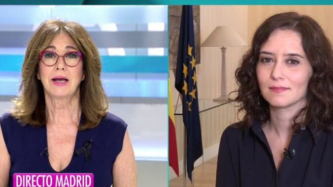 Isabel Díaz Ayuso, entrevistada en 'El programa de Ana Rosa'.