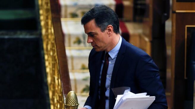 El presidente del Gobierno, Pedro Sánchez, en el Congreso de los Diputados.