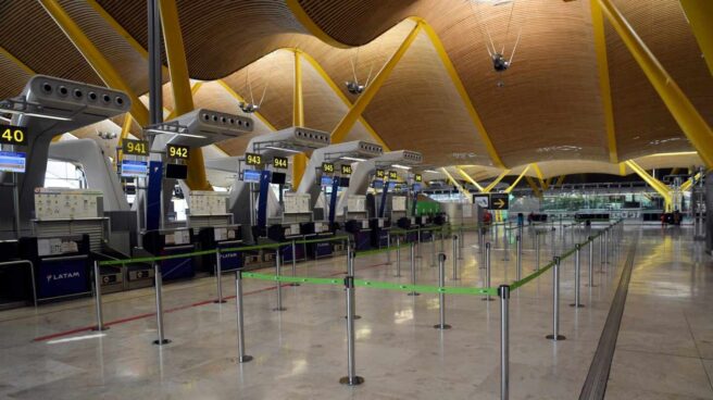 El aeropuerto de Madrid-Barajas sin pasajeros.