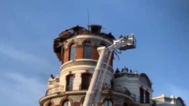 Se derrumba la cúpula de un edificio frente al Retiro en Madrid