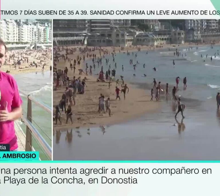 Agreden a un reportero de laSexta en la playa de La Concha