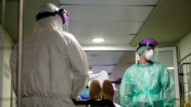 Enfermos de coronavirus en la UMI del Hospital Universitario Insular de Gran Canaria