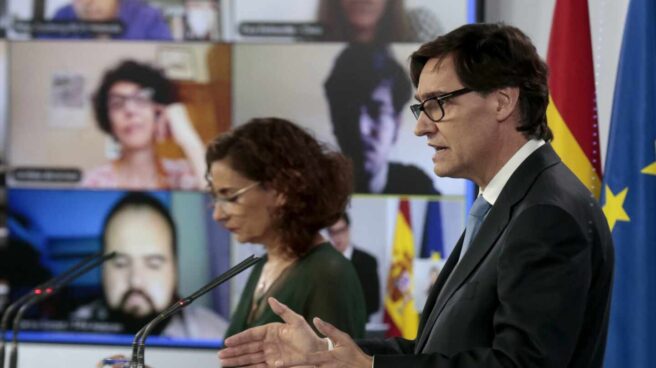 Rueda de prensa de Montero e Illa en Moncloa