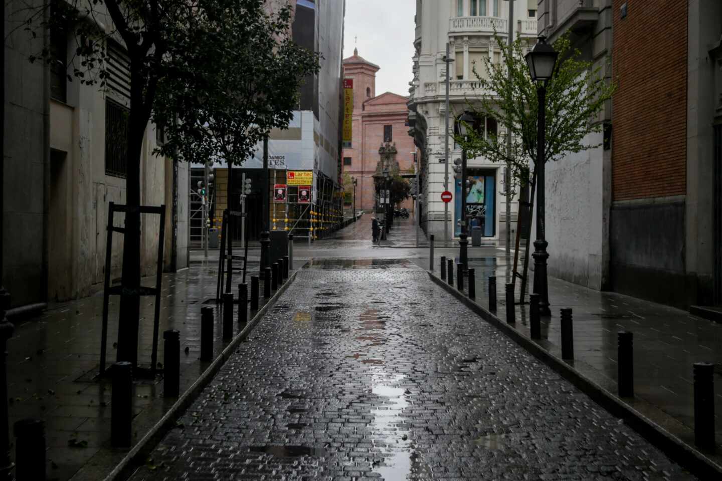 Calles de Madrid vacías durante el estado de alarma.