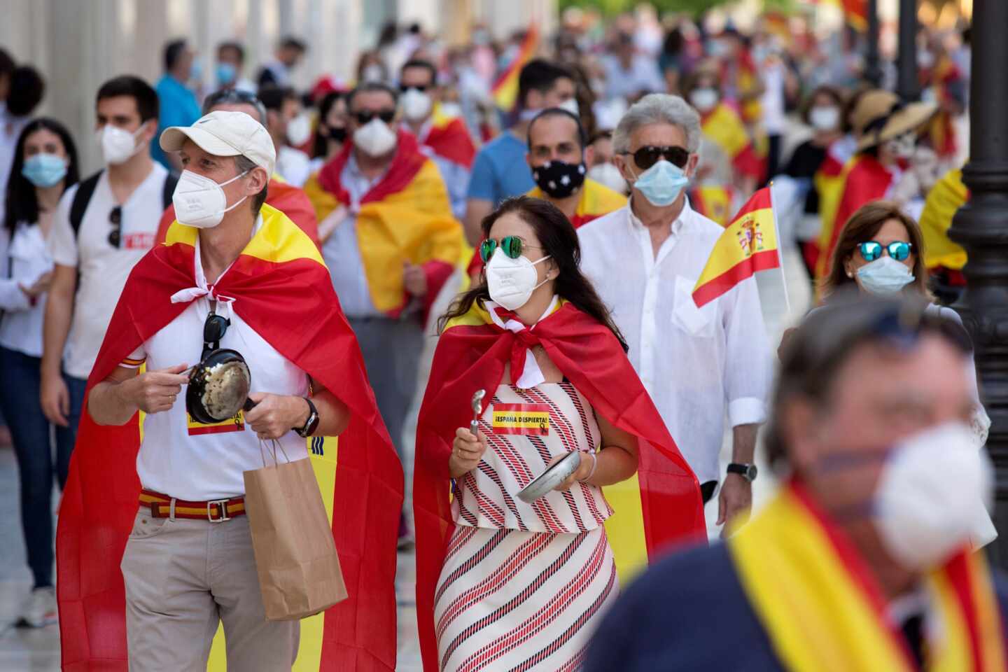 Numerosas manifestaciones contra el Gobierno en Málaga y Sevilla